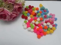 Mini Pompons 1cm - 100 unidades - Sortidos