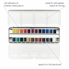 Set Cotman Metal Sketch Box 24 Pastillas HP on internet