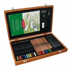 Accademy Wooden Box-Watercolor/Sketch/Colouring Derwent