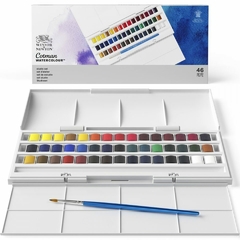 Set estudio de media pastillas Cotman Water Colours x 45pc/pz- Winsor & Newton - buy online