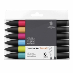 Set Brushmarker Winsor & Newton x 6 Tonos