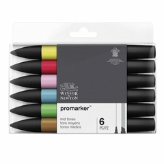 Set Promarker Winsor & Newton x 6 Tonos - buy online