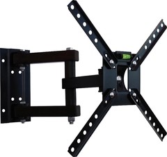 SUPORTE PARA TV LCD DE 10" A 55" SBRP140 PRETO - ARTICULADO, 4 MOVIMENTOS - INCLINAÇÃO DE ATÉ 15°