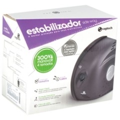 ESTABILIZADOR SIDE WAY 300VA M1S PRETO - ENTRADA 115V - SAÍDA 115V - RAGTECH - Preech Informática - Informática e suas tecnologias