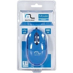 MOUSE ÓPTICO USB CLASSIC MO001 AZUL na internet