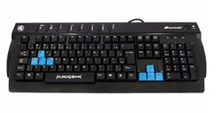 Teclado Gamer Multimídia BLACK HAWK GK-702 Preto/Azul FORTREK