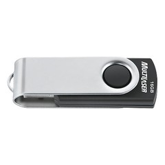 PENDRIVE 16GB TWIST2 PD588 PRETO E PRATA - MULTILASER - comprar online