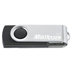 PEN DRIVE 64GB TWIST2 PRETO/PRATA PD590 - MULTILASER - comprar online