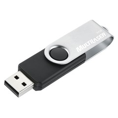 PEN DRIVE 64GB TWIST2 PRETO/PRATA PD590 - MULTILASER na internet