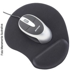 MOUSE PAD GEL PRETO AC024 - MULTILASER