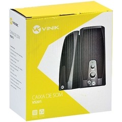 CAIXA DE SOM 2.0 USB 2W RMS VS-201 PRETA - VINIK