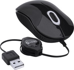 MOUSE ÓPTICO USB RETRÁTIL MR-20 BLACK PIANO