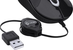 MOUSE ÓPTICO USB RETRÁTIL MR-20 BLACK PIANO - loja online