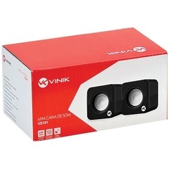 CAIXA DE SOM 2.0 USB 6W RMS (2X 3W) VS-101 PRETA - VINIK - Preech Informática - Informática e suas tecnologias