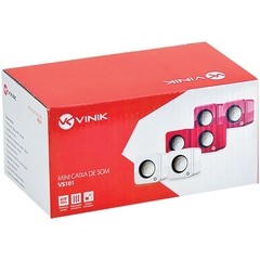 CAIXA DE SOM 2.0 USB 6W RMS (2X 3W) VS-101 VERMELHA - VINIK - Preech Informática - Informática e suas tecnologias