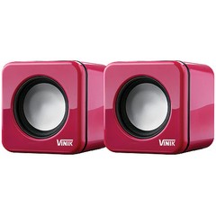 CAIXA DE SOM 2.0 USB 6W RMS (2X 3W) VS-101 PINK - VINIK