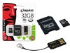 CARTAO DE MEMORIA CLASSE 10 KINGSTON MBLY10G2/32GB MULTIKIT 32GB MICRO SDHC+ADAPTADOR SD+ADAPTADORUSB