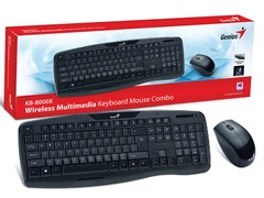 KIT TECLADO E MOUSE WIRELESS GENIUS 31340005113 KB-8000X USB 2.4 GHZ PRETO 1200DPI