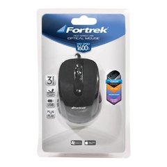 Mouse USB 1600dpi OM-103BK Preto FORTREK - comprar online