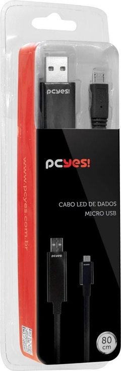 CABO LED USB PARA MICRO USB 80 CM - LINHA MOBI B-O - Preech Informática - Informática e suas tecnologias