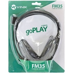 FONE HEADSET GO PLAY FM35 PRETO C/ MIC - VINIK - comprar online