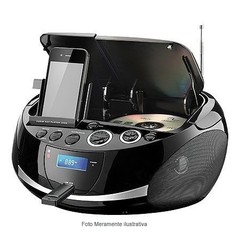 RÁDIO PORTÁTIL BOOMBOX USB SD FM CD DOCK STATION 20W SP157 na internet