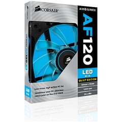 FAN PARA GABINETE AIR SERIES AF120 QUIET EDITION COM LED AZUL - 120MM X 25MM CO-9050015-BLED - CORSAIR - loja online