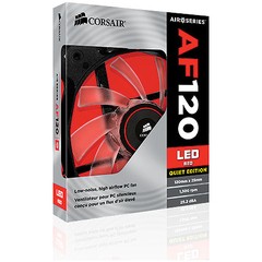 FAN PARA GABINETE AIR SERIES AF120 QUIET EDITION COM LED VERMELHO - 120MM X 25MM CO-9050015-RLED - CORSAIR - loja online