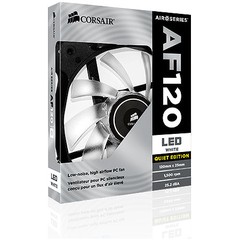 FAN PARA GABINETE AIR SERIES AF120 QUIET EDITION COM LED BRANCO - 120MM X 25MM - CO-9050015-WLED - CORSAIR - loja online