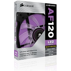 FAN PARA GABINETE AIR SERIES AF120 QUIET EDITION COM LED ROXO - 120MM X 25MM - CO-9050015-PLED - CORSAIR - loja online