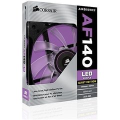 FAN PARA GABINETE AIR SERIES AF140 QUIET EDITION COM LED ROXO - 140MM X 25MM CO-9050017-PLED - CORSAIR - loja online