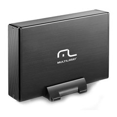 CASE PARA HD 3,5" SATA SEM VENTILADOR ALUMÍNIO ESCOVADO PRETO GA118 - MULTILASER - comprar online