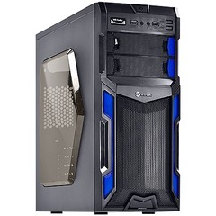 GABINETE MID-TOWER TYPHOON VX GAMER PRETO/AZUL LATERAL EM ACRÍLICO - VINIK