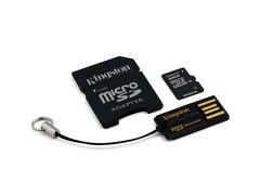 CARTAO DE MEMORIA CLASSE 4 KINGSTON MBLY4G2/32GB MULTIKIT COM MICRO SDHC DE 32GB + ADAPTADOR SD + ADAPTADOR USB - comprar online