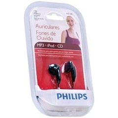 FONE DE OUVIDO INTRA AURICULAR COM REFORÇO DINÂMICO DE GRAVES SHE1360/55 PRETO - PHILIPS - loja online