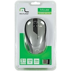 MOUSE SEM FIO 2.4GHZ PRETO GRAFITE USB 1200DPI PLUG AND PLAY MO213 - MULTILASER - comprar online