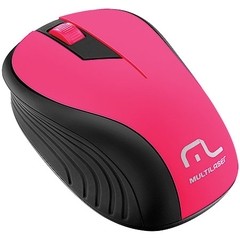 MOUSE SEM FIO 2.4GHZ PRETO E ROSA USB 1200DPI PLUG AND PLAY MO214 - MULTILASER