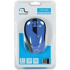 MOUSE SEM FIO 2.4GHZ PRETO E AZUL USB 1200DPI PLUG AND PLAY MO215 - MULTILASER - comprar online