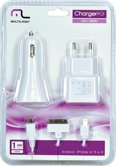 KIT DE CARREGADOR 3 EM 1 MICRO USB/IPHONE 4/IPHONE 5 - CB068 - comprar online