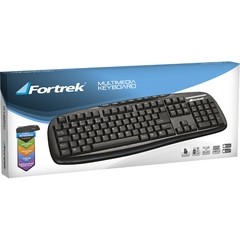 Teclado Multimídia USB ABNT2 MK-101BK Preto FORTREK - loja online