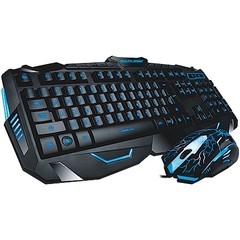 TECLADO E MOUSE GAMER COM FIO USB DETALHES AZUIS TC195 - MULTILASER na internet