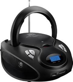 RÁDIO BOOMBOX CD/USB/SD/FM/AUX 20W RMS SP178 PRETO