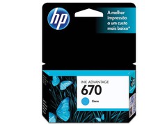 CARTUCHO DE TINTA INK ADVANTAGE HP SUPRIMENTOS CZ114AB HP 670 CIANO 3,5 ML - comprar online