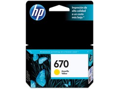 CARTUCHO DE TINTA INK ADVANTAGE HP SUPRIMENTOS CZ116AB HP 670 AMARELO 3,5 ML - comprar online