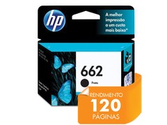 CARTUCHO DE TINTA INK ADVANTAGE HP SUPRIMENTOS CZ103AB HP 662 PRETO 2,0 ML