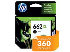 CARTUCHO DE TINTA INK ADVANTAGE HP SUPRIMENTOS CZ105AB HP 662XL PRETO 6,5 ML