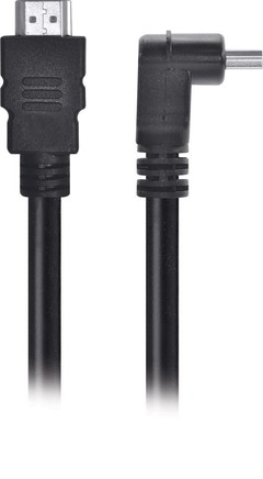 CABO HDMI MACHO X HDMI MACHO 1.4V 2 METROS 1 CONECTOR PADRÃO 1 CONECTOR 90 GRAUS 19 PINOS HA90-2 - comprar online