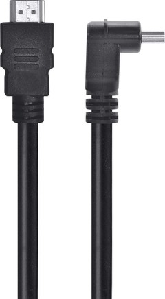 CABO HDMI MACHO X HDMI MACHO 1.4V 3 METROS 1 CONECTOR PADRÃO 1 CONECTOR 90 GRAUS 19 PINOS HA90-3 - comprar online