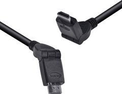 CABO HDMI 4K 1.4V SUPORTE 3D CONEXÃO ETHERNET E 2 CONECTORES DE 180º 3M HA180-3