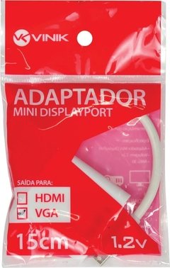 ADAPTADOR MINI DISPLAYPORT MACHO X VGA FEMEA 15CM AMDP-VF15CM - comprar online